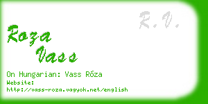 roza vass business card