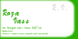 roza vass business card